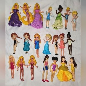 : 21 Polly Pocket Fashion little kingdom Disney Princess barbie & friends dolls